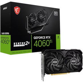 MSI 지포스 RTX 4060 Ti 벤투스 2X 블랙 16G OC