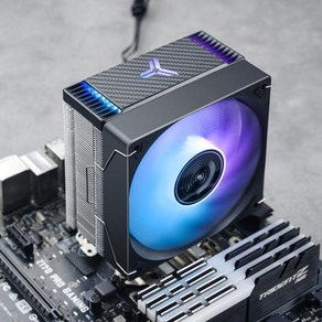 CPU쿨러 컴퓨터쿨러 호환 JONSBO CR-1000 EVO ARGB 라디에이터 히트 파이프 타워 4 핀 PWM 냉각 선풍기 방열판 TDP 220W LGA1700 115X 1200, 2) Black - A-RGB - WHITE