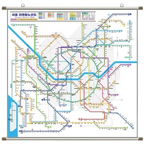 2024년 최신 지하철 노선도 족자 대형 + 우리나라지도