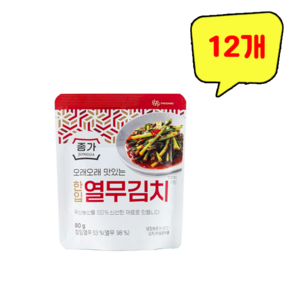 종가집 한입열무김치, 12개, 80g