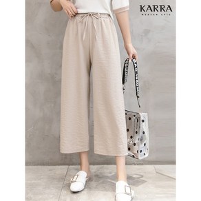 카라 KARRA 린넨터치8부와이드팬츠 A3F0978