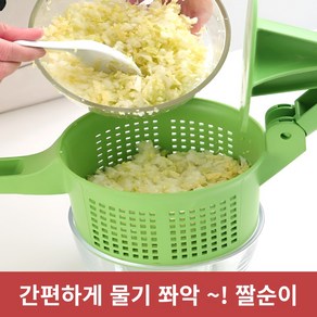 리뉴엔스 만능 간편 나물 짤순이 야채 탈수기, 1개, 그린