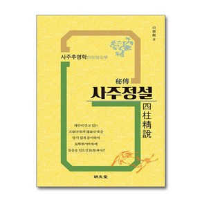 비전 사주정설 : 사주추명학, 명문당