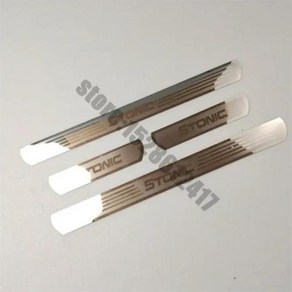 기아 스토닉 2018-2023 자동차 도어 씰 스커프 플레이트 스타일링 스티커 스테인레스 스틸, 1) Silve 4PCS