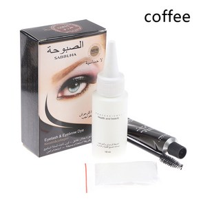 헤나 눈썹 염색 틴트 젤 속눈썹 키트 브라운 블랙 틴트 크림, [01] Coffee, 1개