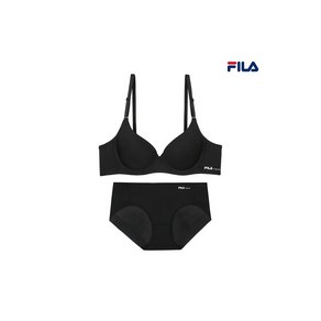 휠라 언더웨어 폴리 와이어 브라 드로즈 세트 블랙 FI4BAF2673FBLK 2SKU