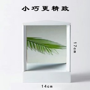 더곳트 좌우반전거울 무반전거울 거울 무반전 남이보는, 아이보리화이트14x17cm, 1개