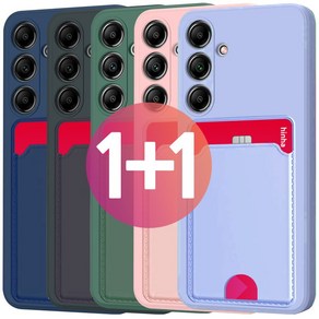스톤스틸 1+1 갤럭시 A16 카드 수납 파스텔 컬러 카메라 보호 케이스