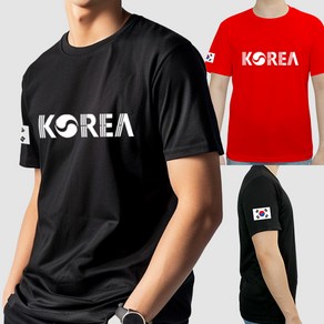 코리아 KOREA 남여공용 태극기 대한민국 애국 국뽕 기능성 쿨론 티셔츠