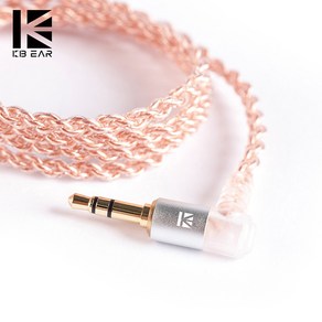 KBEAR 4코어 구리 케이블 MMCX 2PIN QDC TFZ 커스텀 동선, (QDC to 3.5mm) J022