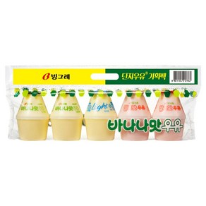 빙그레 단지우유 기획팩 (바나나 2 라이트 1 딸기 2 / 1팩