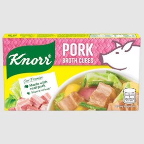 KNORR PORK BROTH CUBES 크노르 라면 국물베이스 돼지육수 큐브, 1개, 60g