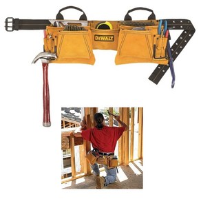 DEWALT WORK GEAR DG5372 12-Pocket Carpenter's Suede Apron/디월트 12포켓 스웨이드 목수 공구벨트