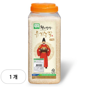 청원생명농협 왕의밥상 유기농쌀, 보통등급, 2kg, 1개