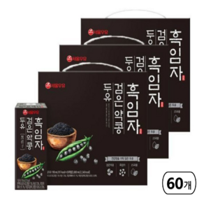 서울우유 흑임자 검은 약콩 두유, 190ml, 60개