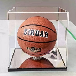 싸인볼 아크릴 케이스 디스플레이 랙 농구공 진열장 배구공 보관, 1개, 2-3호 20x20x20cm 스탠드