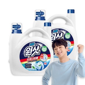 [이찬원세제] 원샷세탁 프레시버블 실내건조 6L대용량x2개 / 총12L, 6L, 2개