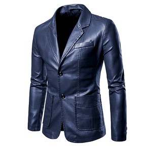 JXKB 남자 가죽 자켓 봄 가을 캐주얼 얇은 정장 재킷 상의 mens leathe jacket KB0199