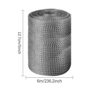 스텐타공판 스테인레스 스틸 메쉬 롤 더블 레이어 구멍 천공 금속 주방 필터 스크린 짠 와이어 채반 정원 액세서리, [01] 127mm x 6m, 1개