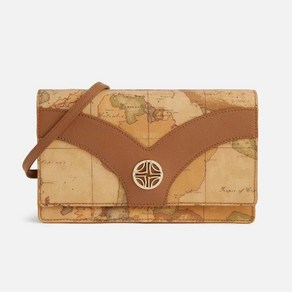 Pima Classe Geo Sunise Ring clutch with cossbody stap Leathe Bown 24EL4PN09G6160970