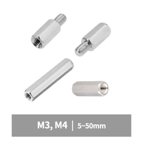 굿나잇몰 지지대볼트 너트 황동 M3 M4 육각 스페이서 연결 관통 모니터암 브라켓연장 PCB기판 서포트 소량 낱개 개당 판매