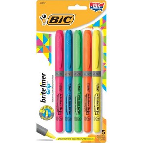 BICGBLP51ASST BIC 브라이트 라이너 그립 형광펜