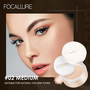 fizz 하이라이터 FOCALLURE 페이스 루즈 파우더 미네랄 2 색 방수 매트 세팅 메이크업 마무리 오일 컨트롤 전문 여성 화장품, [02] 2, 1개