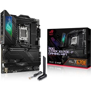 ASUS ROG Stix X670EF 게이밍 WIFI6E 소켓 AM5 LGA 1718 라이젠 7000 마더보드 PCIe 5.0 DDR516 + 2 파워스테이지방열판이 있는 M, ATX_ROG X670E-FDDR5WIFI 6E, 1개