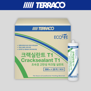 테라코 크랙실란트 T1 초속경 고탄성 실리콘 1BOX 25개입 균열보수 300ml