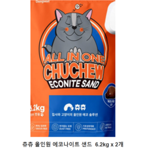 츄츄 올인원 에코나이트 고양이모래, 2개, 6.2kg