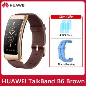 스마트워치화웨이 TalkBand B6 스마트 손목 밴드 블루투스 5.2 1.53 인치 AMOLED 스크린 Kiin A1 프로세서, 11 Add Blue stap