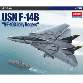 아카데미과학 1/72 미해군 F-14B 톰캣 VF-103 졸리로저스 12578 비행기 전투기 모형 프라모델, 1개