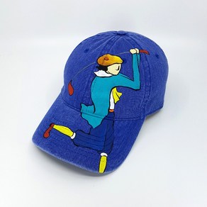 뜨레디자인 쿨 블루 캡모자 coloful 골프볼캡 야구모자 남성 여성 수작업 자체제작 GOLF Hat, 1개