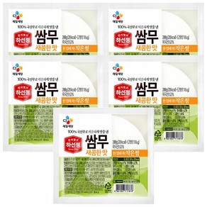 CJ 하선정 쌈무 새콤한맛 200g, 5개