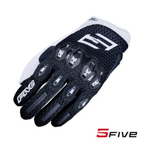 파이브 STUNT EVO2 AIRFLOW 글러브 / 오토바이 여름용 3D 메쉬 장갑 five gloves, 블랙/화이트