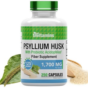 실리엄 허스크 1700mg 락토바실리스 250캡슐 고함량 미국산 Pyllium Husk, 실리엄허스크 1700mg 250캡슐, 1개, 250정