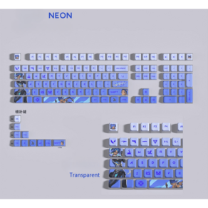 발로란트 네온 키캡 PBT 풀배열