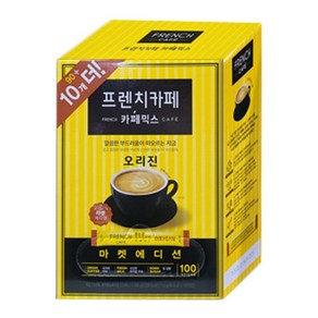 [100T] 무지방우유 부드러운 악마의유혹 프렌치카페 커피믹스, 10개
