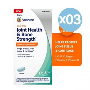 Voltaen 볼타렌 조인트 헬스 & 본 스트렝스 티슈 카틸리지 프로텍션 30개입 3팩 Joint Health Bone Stength Dietay Supplement, 3개