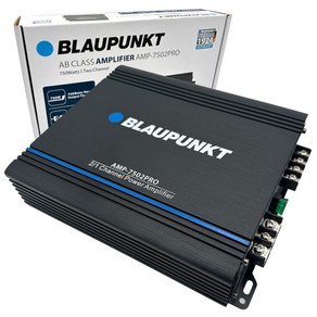 BLAUPUNKT 7502PRO 차량용 오디오 2채널 풀 레인지 2옴 스테이블 앰프 최대 1500와트  슬림하고 컴팩트함, 오토텍 스피커 앰프 차량용 BLAUPUNKT 7502P, 1개