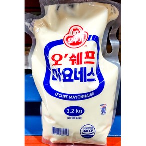 오쉐프 마요네즈 3.2k업소용 식자재 식당용 단체 급식용 식재료 대용량, 3.2kg, 1개