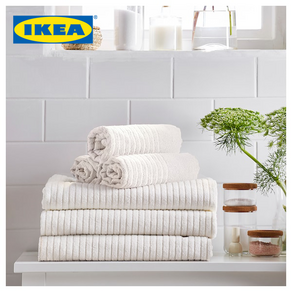 [IKEA]이케아 VAGSJON 복셴 순면 호텔수건 먼지없는 대형 세면타올 수건, 화이트, 5개