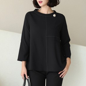 (~99size)[THE BLACK] 홀린스티치블라우스 TBD4197_DO4060 엄마옷 빅사이즈