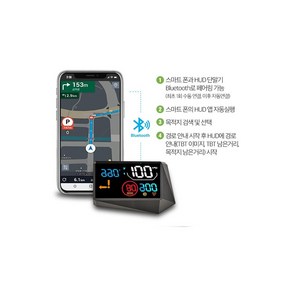 카포스 티허드 자동차 헤드 업 디스플레이 T202 본체 + 고정클립 + 젤패드 + 반사필름 + USB 전원 케이블 + 사용설명서