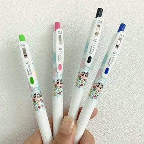짱구 제브라 사라사 R 볼펜0.4mm, 1개, 그린