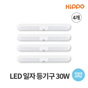 HIPPO 히포 LED 일자 등기구 30W DAA030 (DLFL238C), 주광색, 4개