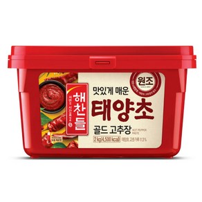 해찬들 맛있게 매운 태양초 골드 고추장, 2개, 2kg