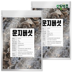 국내산 건조 말린 운지버섯 구름버섯 1kg, 2개