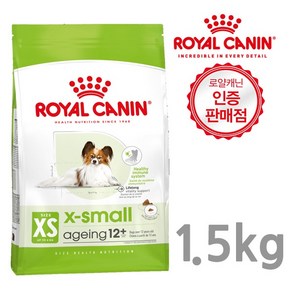 로얄캐닌 엑스스몰 에이징 12+ 노령견 강아지사료, 닭+오리, 1.5kg, 1개