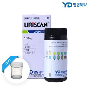 영동제약 유리스캔 소변검사 키트 케톤 당뇨 단백뇨 소변컵 무료 1종 2종 4종 7종 10종, 2종+소변컵, 1개, 100매입